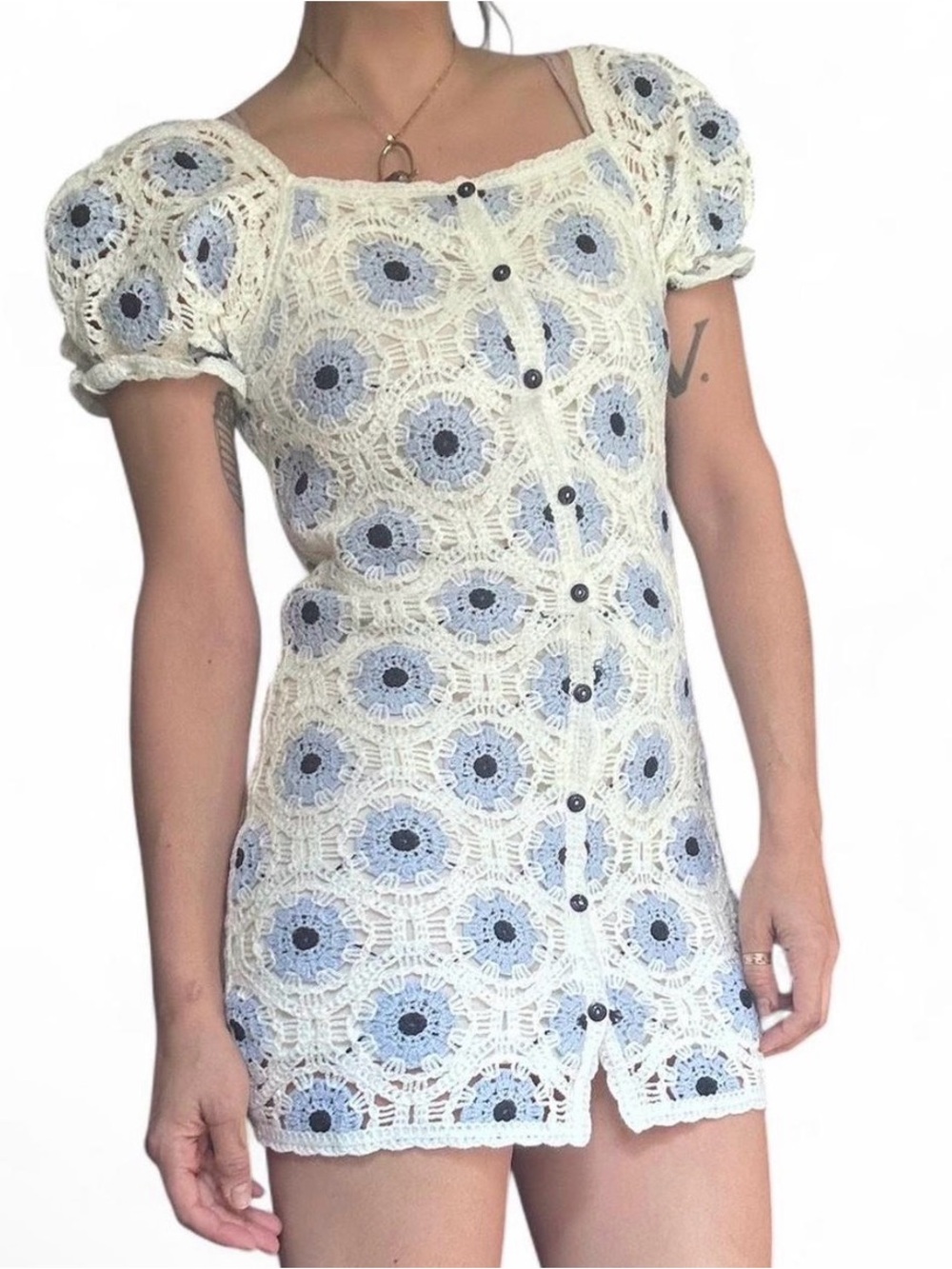 Rebellion Again Crochet Mini Dress